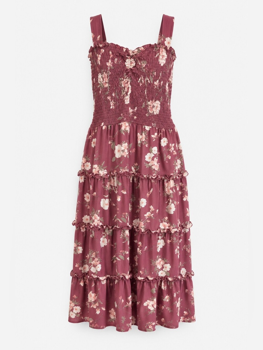 J For Justify NWT Floral Smocked Midi Dress in Mauve, Size 2X